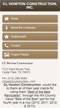 Mobile Screenshot of clhowtonconstruction.com
